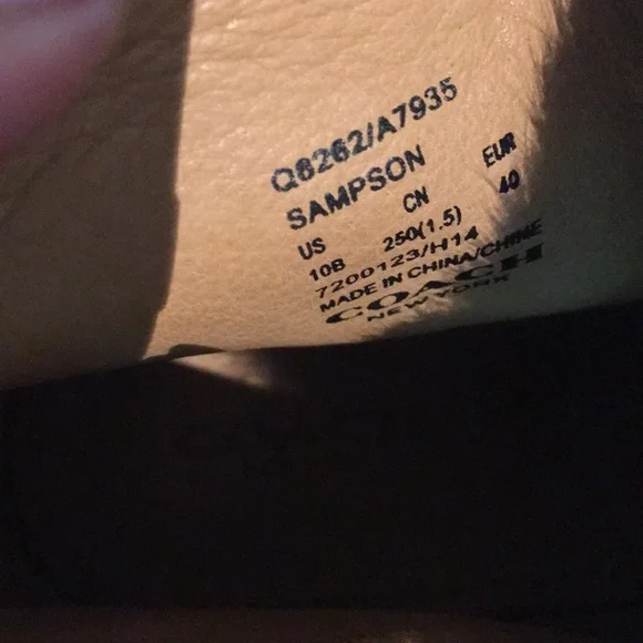 Coach Stylish Black and Brown Fur-Trimmed Women's Shoes - Picture 3 of 7